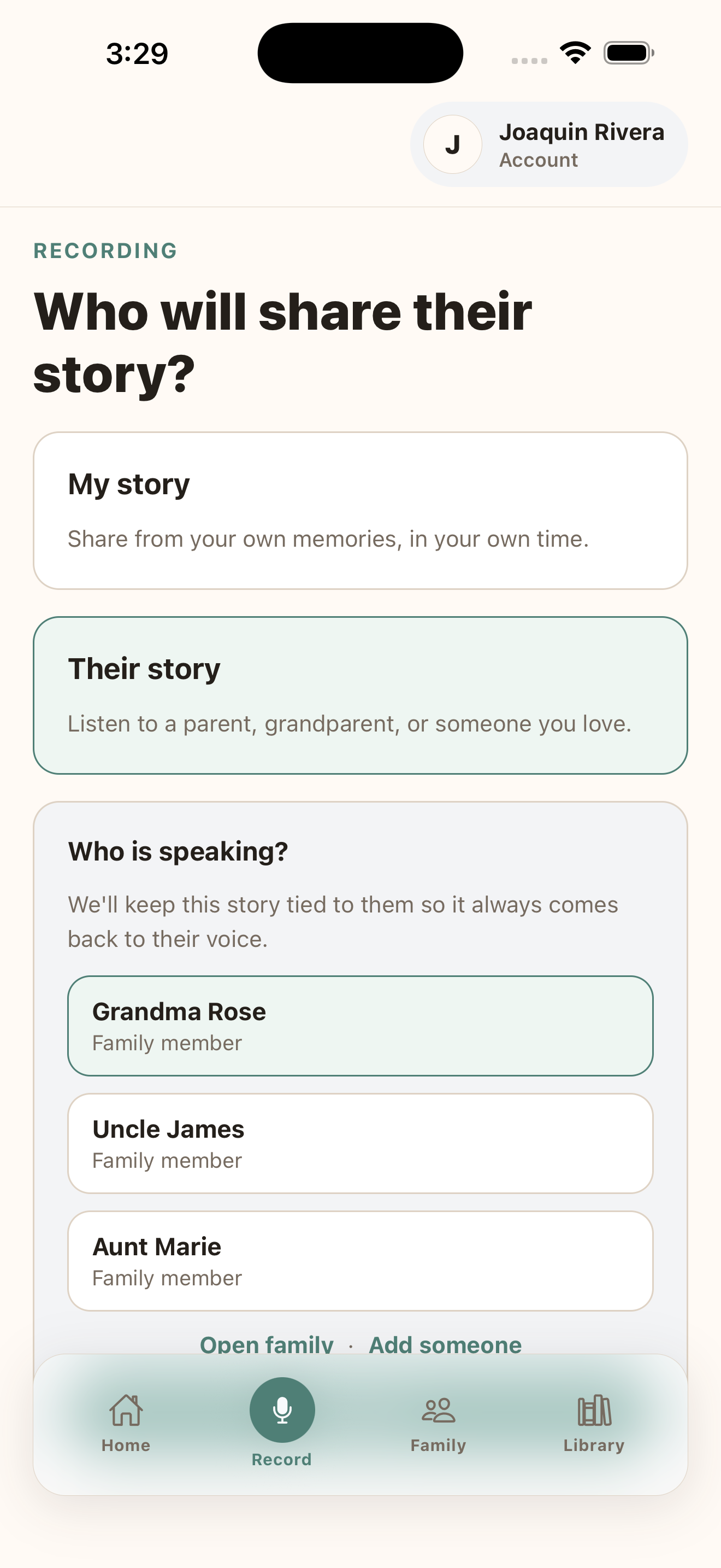 Corrido Record: choose My story or Their story and who is speaking